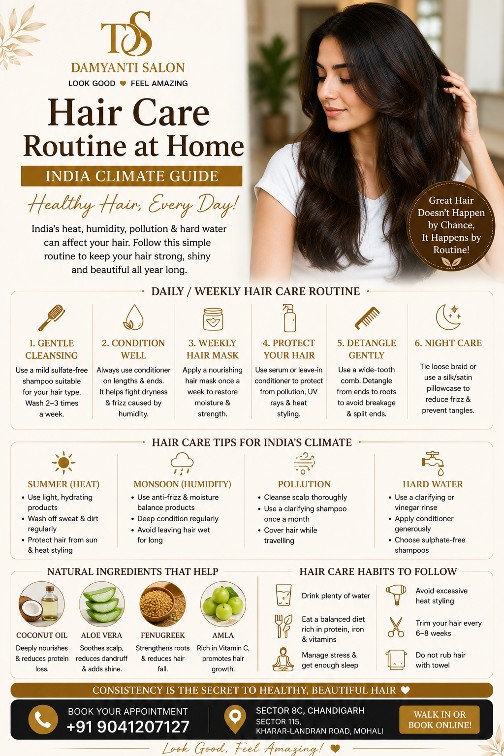 Hair Care Routine at Home — India Climate Guide