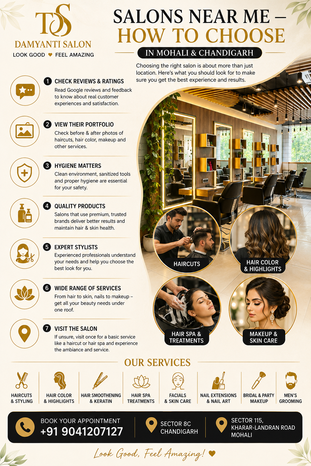 Damyanti Salon Indirapuram — Hair, Makeup & Nails | Ghaziabad NCR