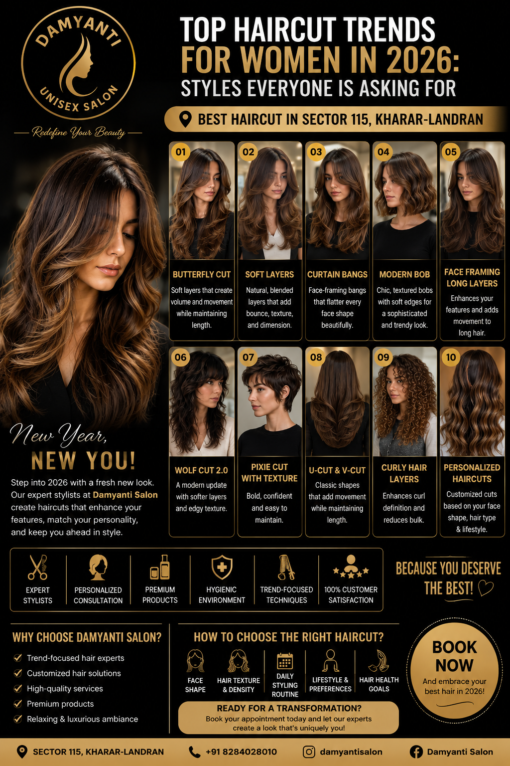 Best Haircut in Sector 115 Kharar-Landran: Top Women's Haircut Trends for 2026