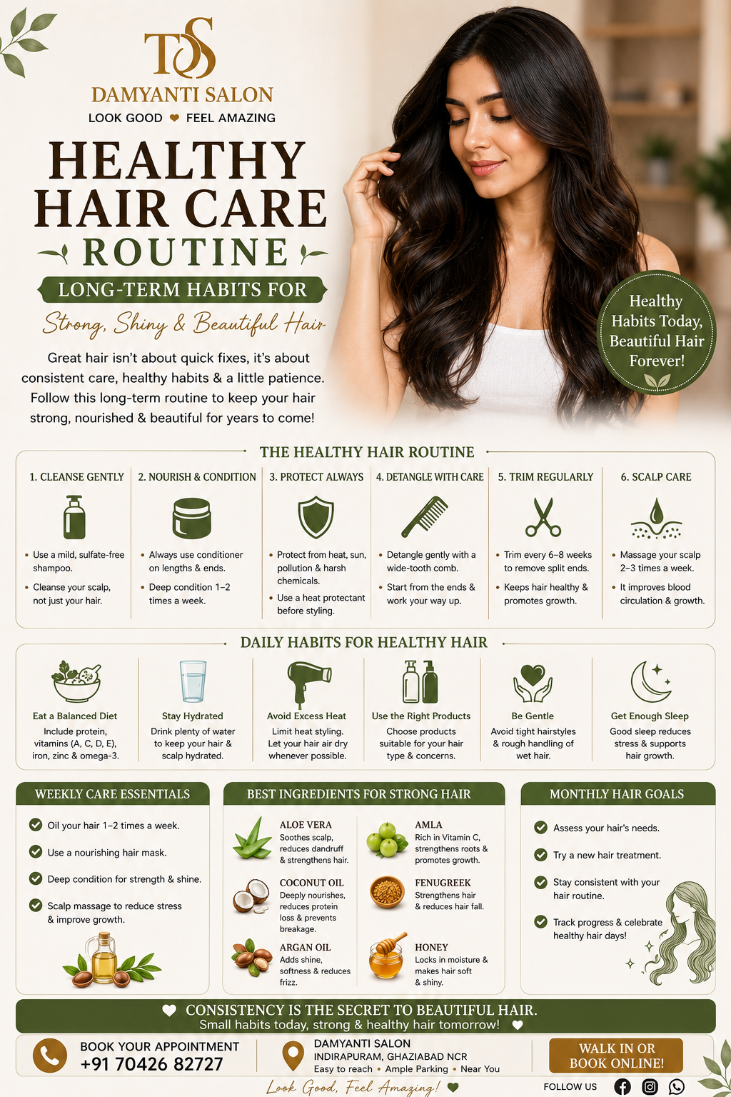 Haircare Routine — Healthy Hair Between Salon Visits