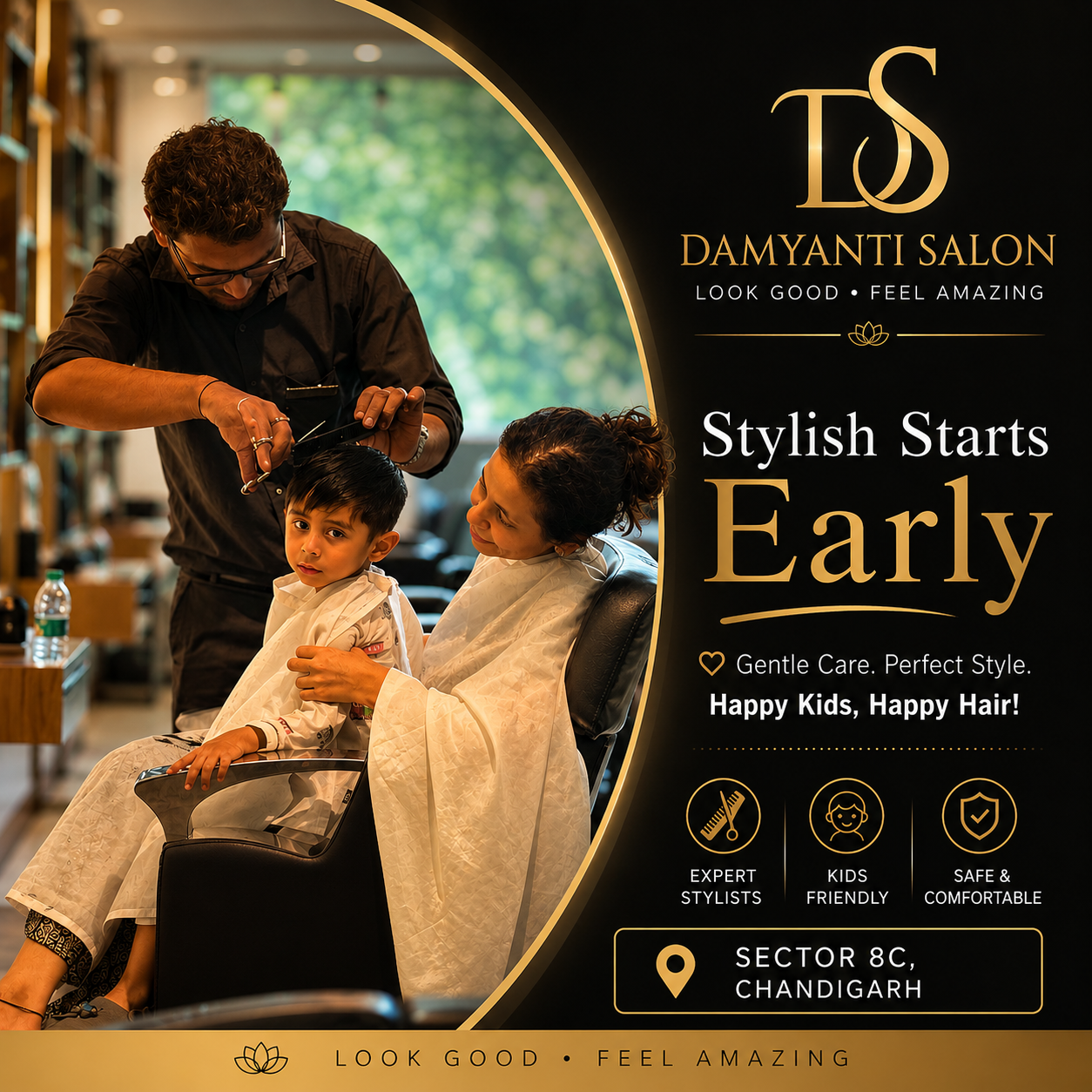 Why Parents Prefer Damyanti Salon for Kids Haircuts in Chandigarh
